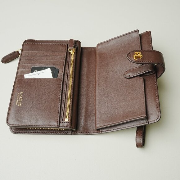 Ralph Lauren Print Leather Tech Wristlet - Picture 5 of 6